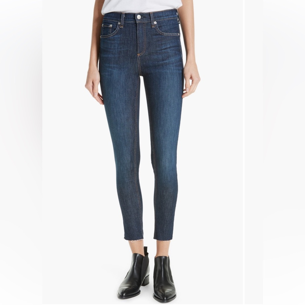 Rag & bone High Waist Skinny Ankle Jeans.